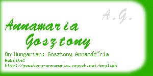 annamaria gosztony business card